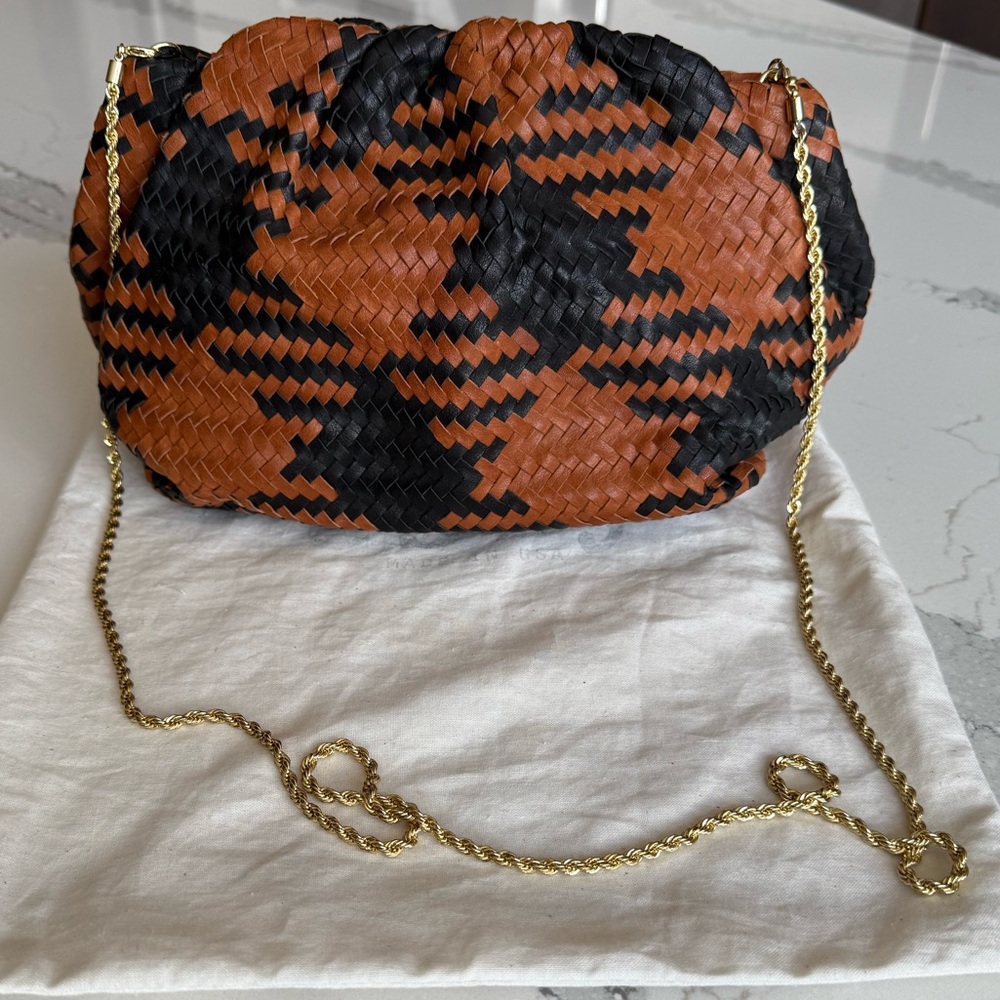 Loeffler Randall Woven Leather Crossbody Clutch